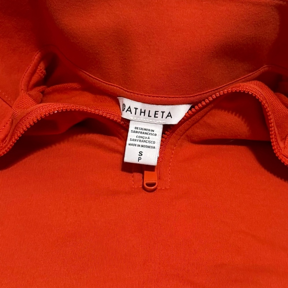 Athleta Red Orange Pullover - image 3